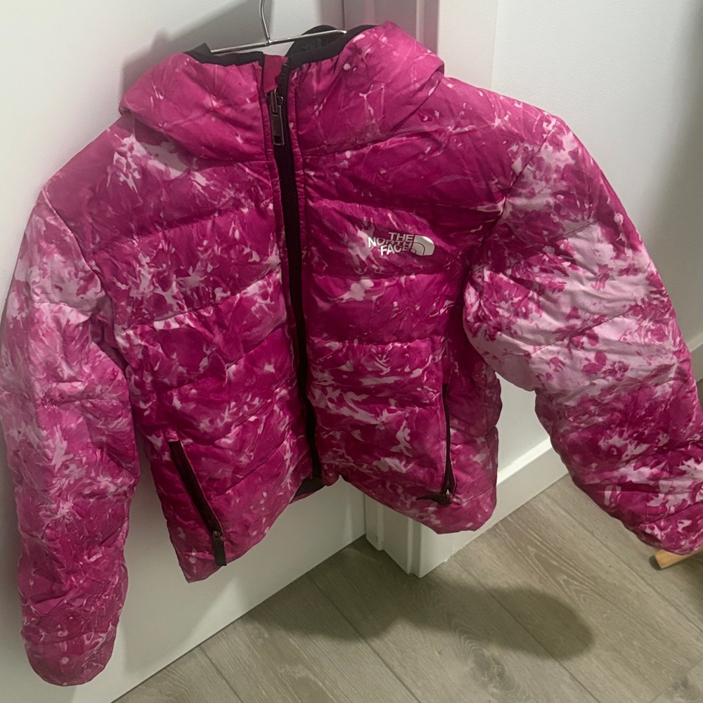 The North Face Kids Tie-Dye Pink Puffer Jacket